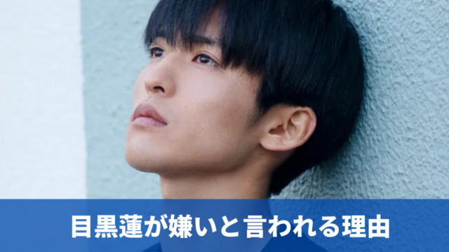 目黒蓮が嫌いの声！噂の理由8つ！性格が悪くてブログの発言が下手すぎる？